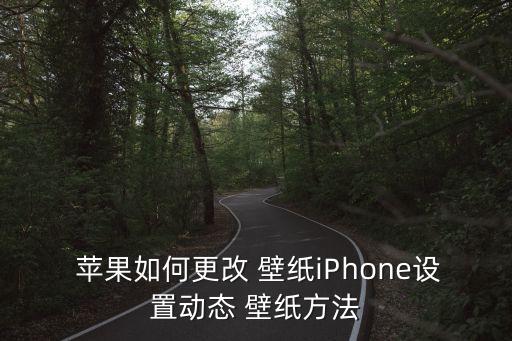  蘋果如何更改 壁紙iPhone設置動態 壁紙方法