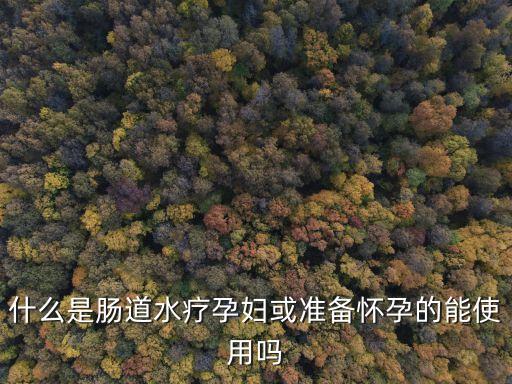 什么是腸道水療孕婦或準(zhǔn)備懷孕的能使用嗎
