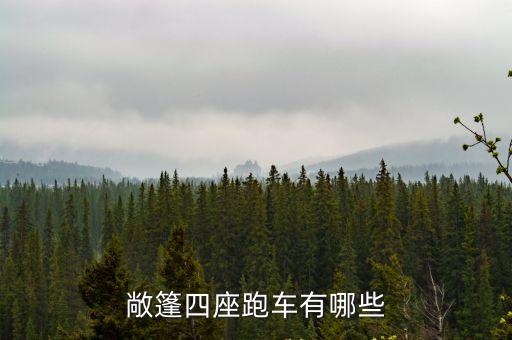 四座敞篷跑車，敞篷四座跑車有哪些
