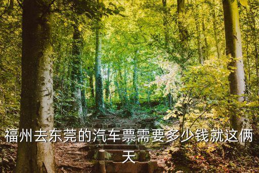 福州到東莞汽車站多少錢，福州去東莞車費多少