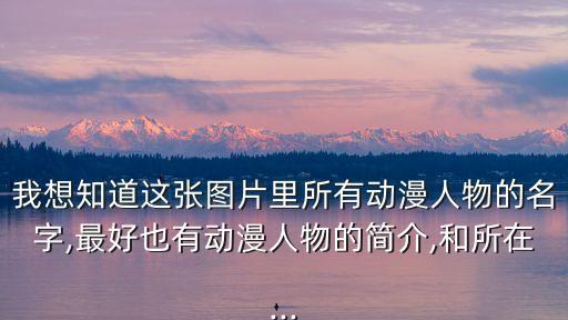 我想知道這張圖片里所有動漫人物的名字,最好也有動漫人物的簡介,和所在...