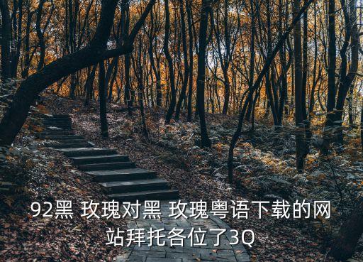 92黑 玫瑰對黑 玫瑰粵語下載的網站拜托各位了3Q