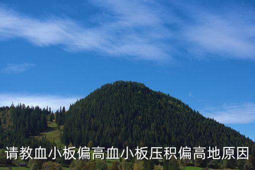 請教血小板偏高血小板壓積偏高地原因