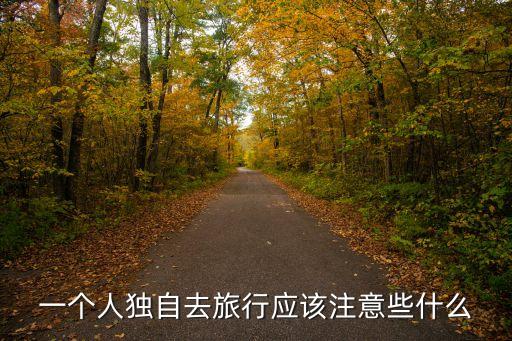獨自去旅行，如果要一個人獨自去旅行需要準(zhǔn)備什么或帶什么東西