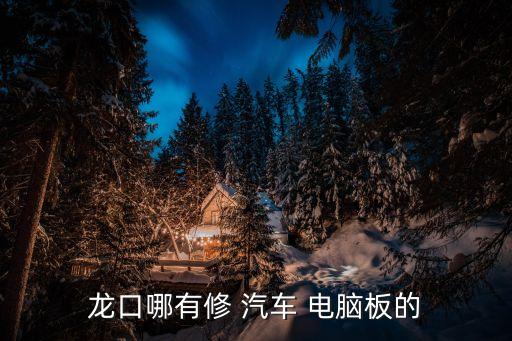 龍口哪有修 汽車 電腦板的