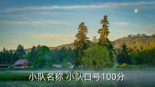 小隊名稱 小隊口號100分