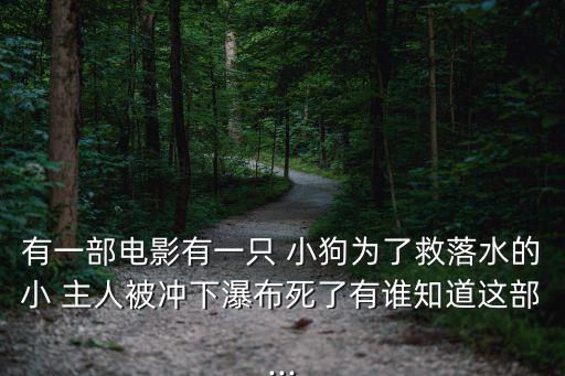 有一部電影有一只 小狗為了救落水的小 主人被沖下瀑布死了有誰知道這部...