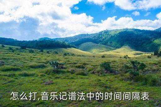 音符怎么打,音樂記譜法中的時間間隔表