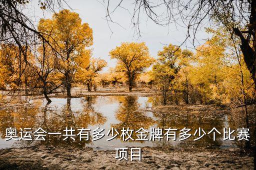 奧運會一共有多少枚金牌有多少個比賽項目
