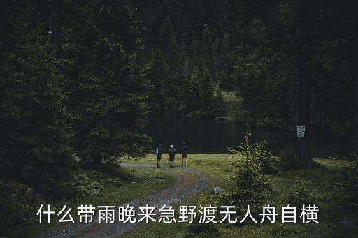 什么帶雨晚來急野渡無人舟自橫， 帶雨晚來急野度無舟自橫