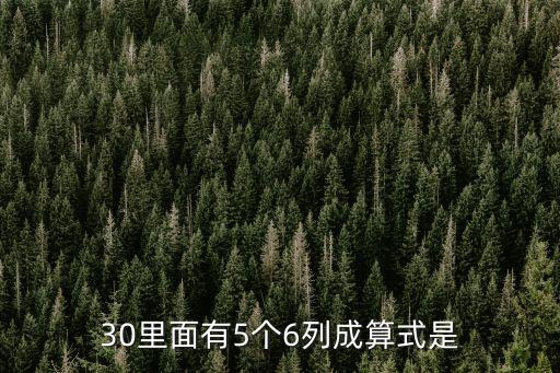 30里面有5個6列成算式是
