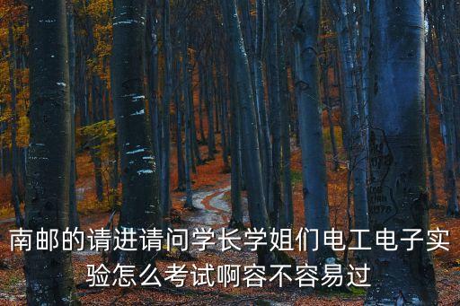 南郵的請進請問學長學姐們電工電子實驗怎么考試啊容不容易過