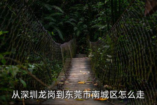 從深圳龍崗到東莞市南城區(qū)怎么走