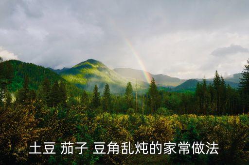 豆角燉茄子,茄子豆角茄子水煮肉豆角做法