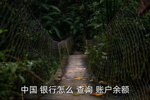 中國 銀行怎么 查詢 賬戶余額