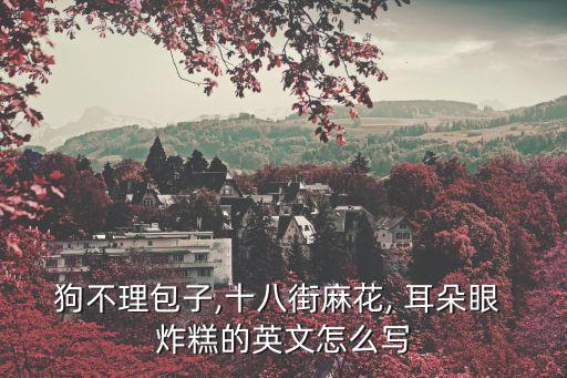 狗不理包子,十八街麻花, 耳朵眼 炸糕的英文怎么寫