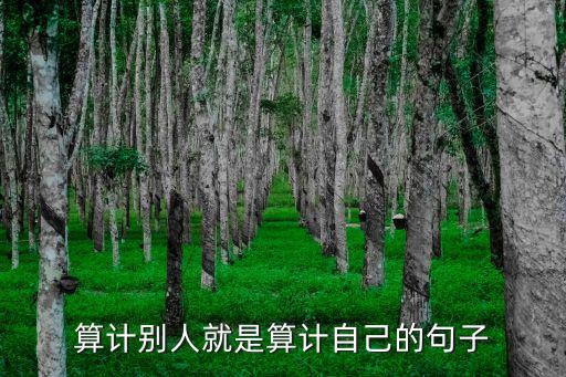算來算去算自己,算計別人其實是在算計自己
