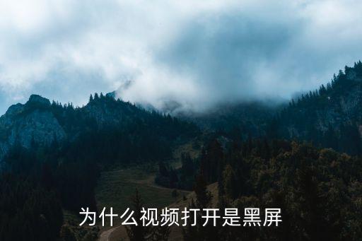 為什么視頻打開是黑屏