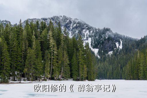  歐陽修的《 醉翁亭記》