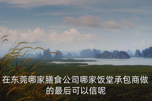 在東莞哪家膳食公司哪家飯?zhí)贸邪套龅淖詈罂梢孕拍? class=