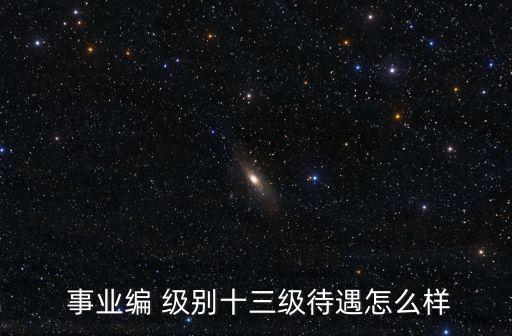  事業編 級別十三級待遇怎么樣