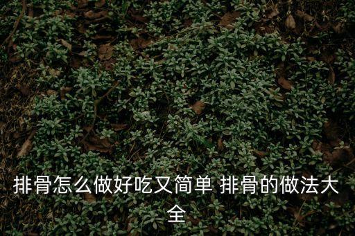 排骨最好吃的做法，排骨怎么做好吃又簡單 排骨的做法大全