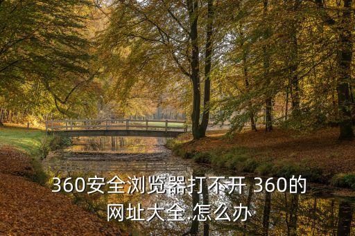  360安全瀏覽器打不開 360的 網(wǎng)址大全.怎么辦