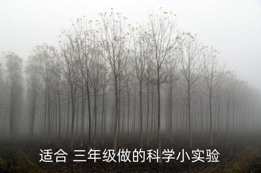 適合 三年級做的科學小實驗