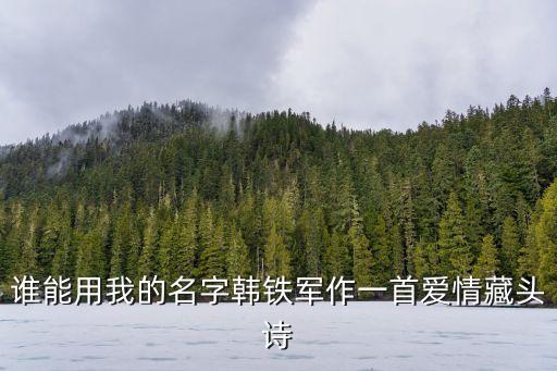 誰能用我的名字韓鐵軍作一首愛情藏頭詩
