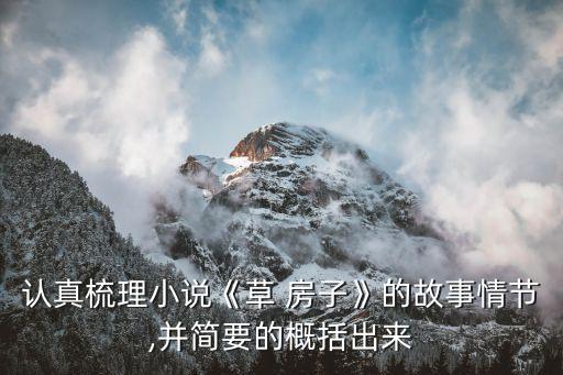 認(rèn)真梳理小說《草 房子》的故事情節(jié),并簡要的概括出來