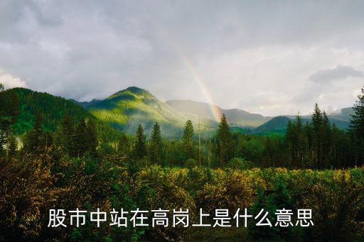 股市中站在高崗上是什么意思