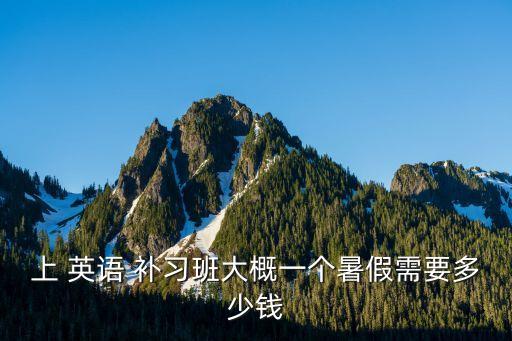 上 英語 補習班大概一個暑假需要多少錢
