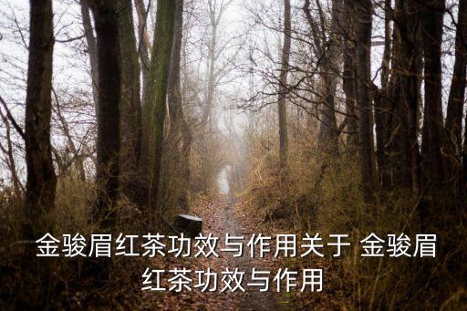金駿眉的功效與作用