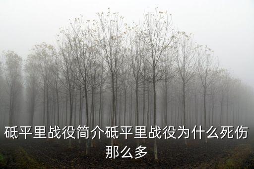 砥平里戰役簡介砥平里戰役為什么死傷那么多