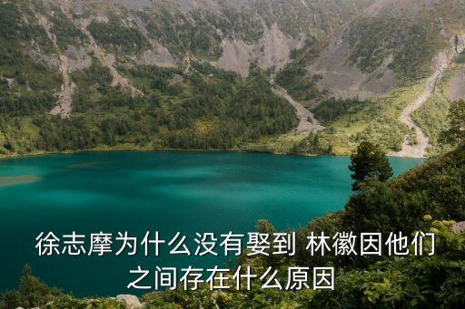  徐志摩為什么沒有娶到 林徽因他們之間存在什么原因