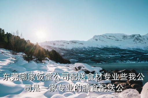 東莞哪家飯堂公司配送食材專業些我公司是一家專業的膳食配送公
