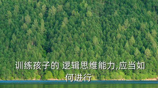  訓練孩子的 邏輯思維能力,應當如何進行