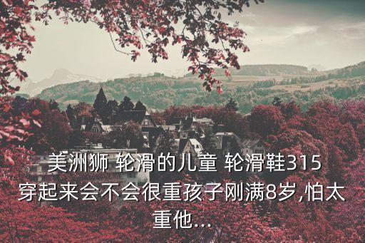  美洲獅 輪滑的兒童 輪滑鞋315穿起來會不會很重孩子剛滿8歲,怕太重他...