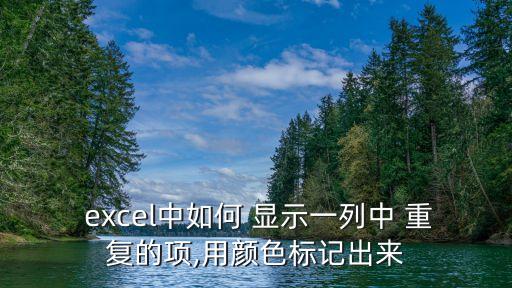  excel中如何 顯示一列中 重復(fù)的項(xiàng),用顏色標(biāo)記出來(lái)