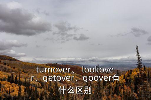 turnover、 lookover、getover、goover有什么區別