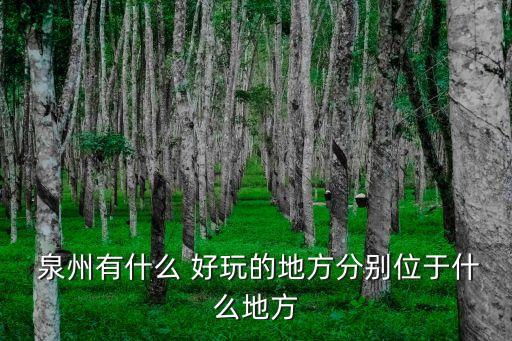 泉州有什么好玩的地方,泉州古鎮文化底蘊