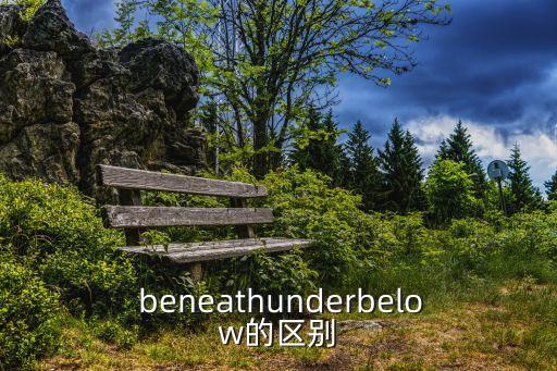 beneath,兩個非接觸物體在哪里?