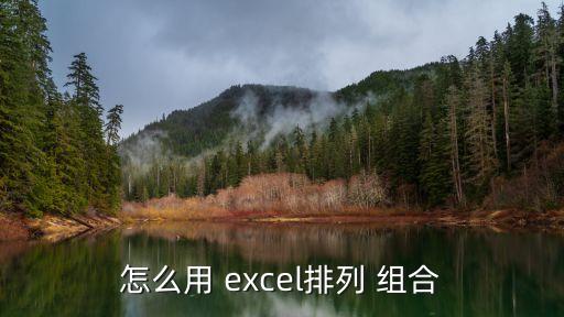 怎么用 excel排列 組合