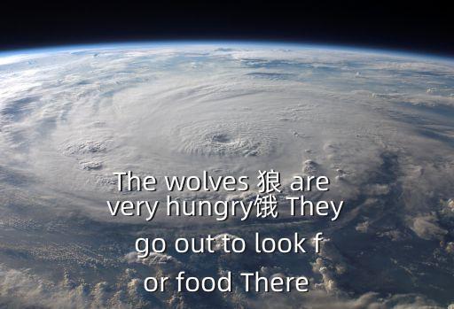 The wolves 狼 are very hungry餓 They go out to look for food There
