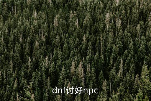 dnf討好npc