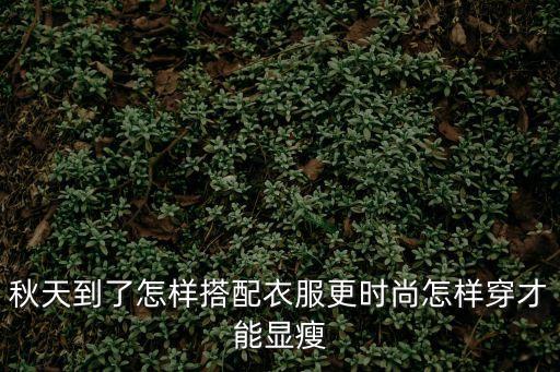 秋天到了怎樣搭配衣服更時尚怎樣穿才能顯瘦