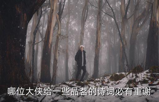 哪位大俠給一些品茗的詩詞必有重謝