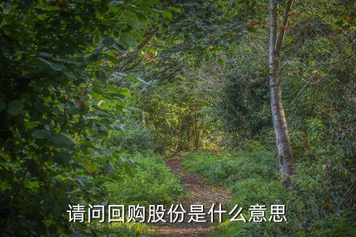 請問回購股份是什么意思