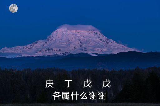 庚    丁    戊    戊 各屬什么謝謝