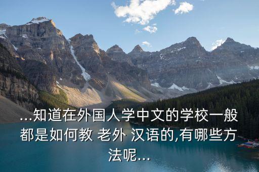 老外學漢語,第三種學漢語方法寓教于樂